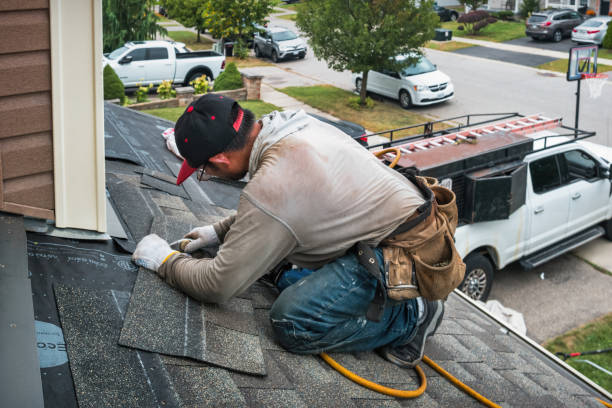 Professional Roof Installation technician working in Middlesex, NY